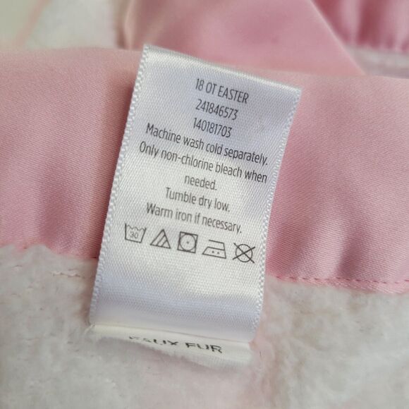 2018 Gymboree Plush Baby Security Blanket Pink White Stripes Satin Trim 30”x30” - Picture 11 of 12